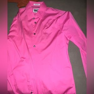 Pink long sleeve Express button down shirt